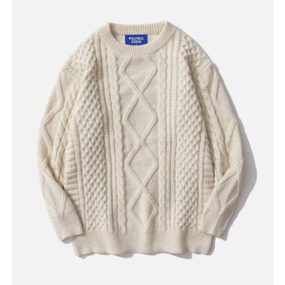Alefric Eden ivory cable‎ knit chunky sweater